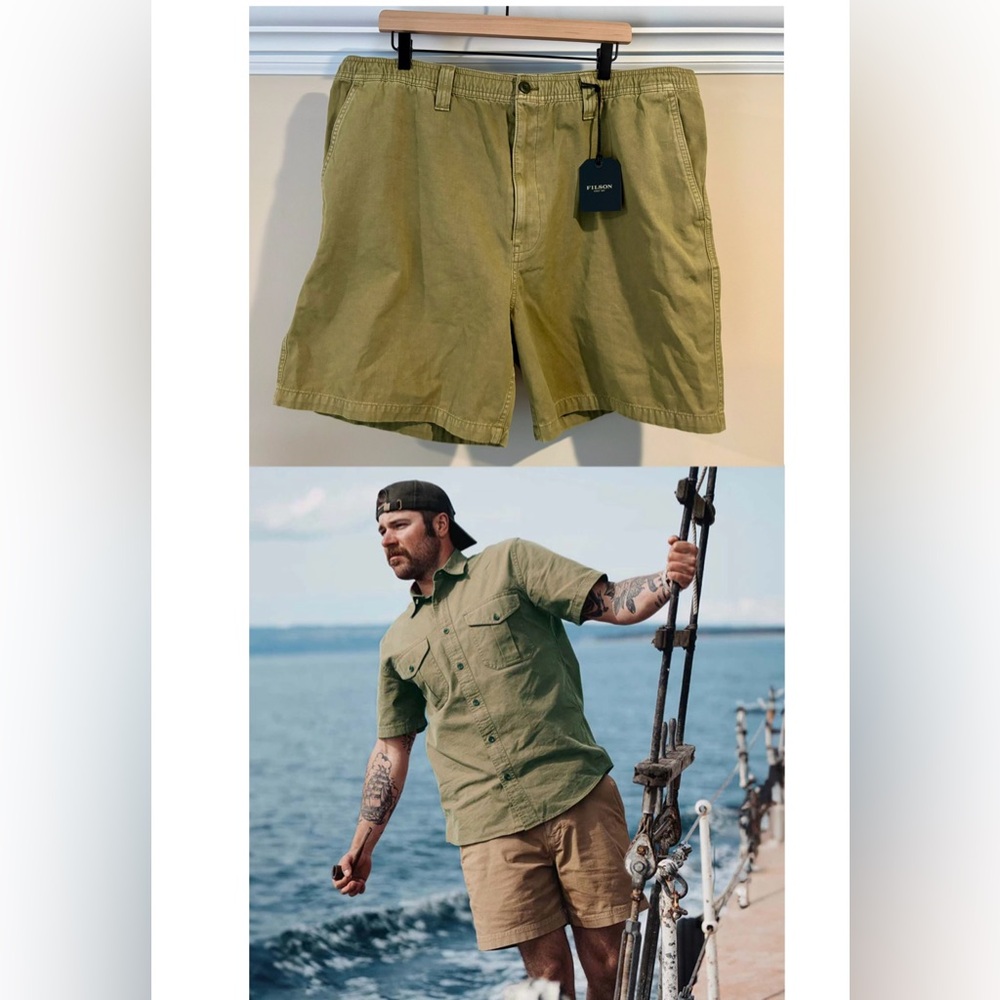 Filson Oakville Shorts | Slate Olive Green | Men's XL | NWT
